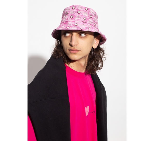 MCM PINK MONOGRAMMED BUCKET HAT in Pink NWT MSRP $370 - Picture 3 of 7